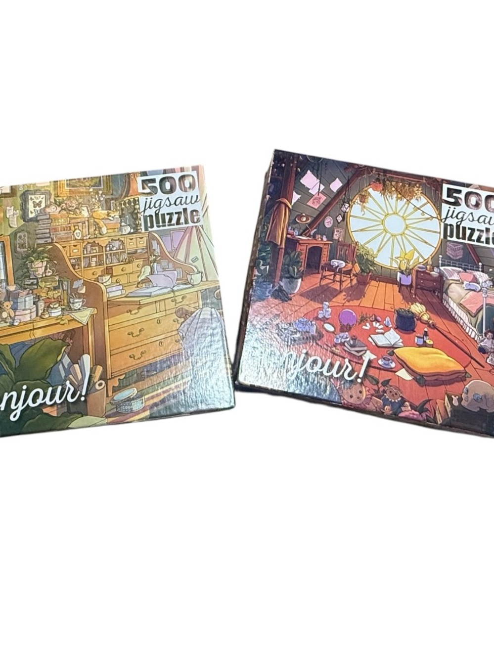 Bonjour! 500-Piece Jigsaw Puzzle Set - bundle